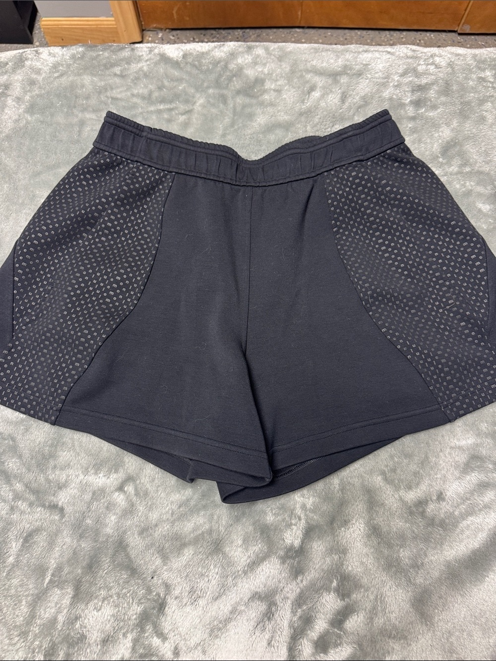 lululemon athletica Black Athletic Shorts with Perforated Side Panels
